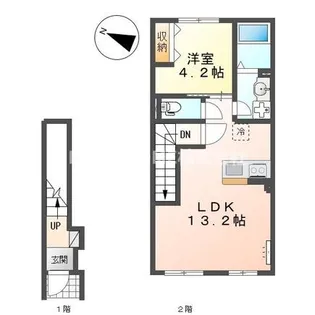 ベルード篠山口【2階】の間取り