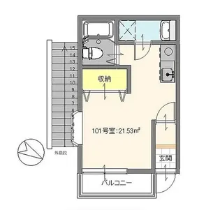 シルクロード東浦和【1階】の間取り