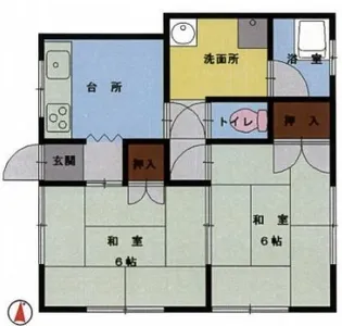 陰山荘【2階】の間取り
