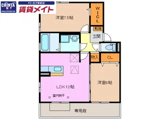 リビングタウン鈴鹿旭が丘 E棟【1階】の間取り