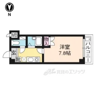 アミティ北白川【3階】の間取り