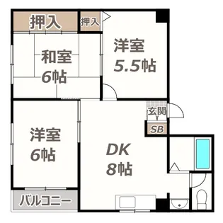 ドムール帝塚山南【4階】の間取り