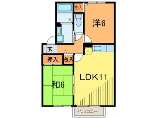 ベルメゾン明石2【2階】の間取り