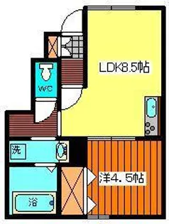 フレアコート朝日町【1階】の間取り
