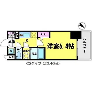 エスリード京橋【5階】の間取り