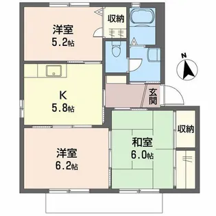 シャーメゾン西本町 B棟【1階】の間取り