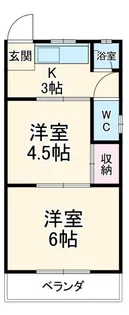 宝来苑【2階】の間取り