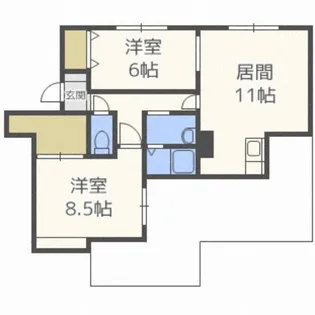 ジュピター白石中央I【2階】の間取り