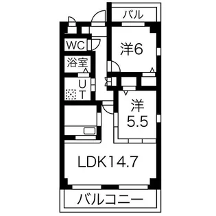 クレセール ウェスト【1階】の間取り