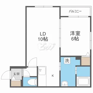 クラリス平岸II【1階】の間取り