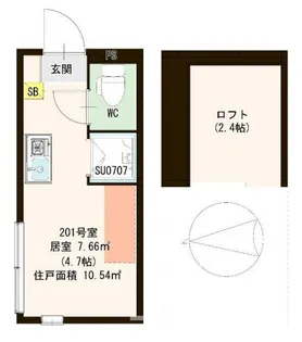 クレシア下高井戸【1階】の間取り