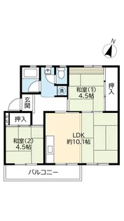 UR中登美第三【4階】の間取り