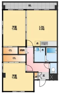 ニューリーブマンション【1階】の間取り