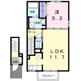 デスパシオB【2階】の間取り