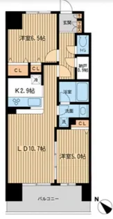 エコロジー千葉みなとレジデンス【4階】の間取り