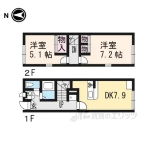 レオパレス南阪手【1階】の間取り