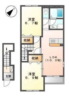 グレイスヴィラ ヒダカI【2階】の間取り