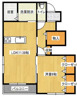 メゾン須子町【1階】の間取り