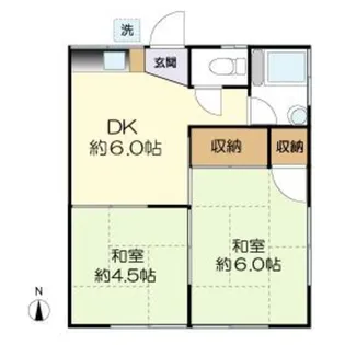 ハイツリバーサイド【1階】の間取り