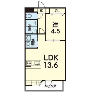 ホワイトステージ世安【4階】の間取り