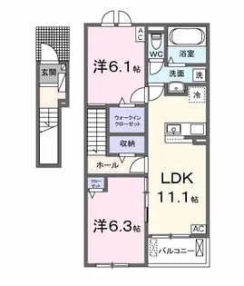 サニーハウス【2階】の間取り