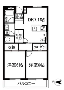 ヴィラ・オオニシ【3階】の間取り