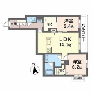 ル ドール 阿倍野【4階】の間取り