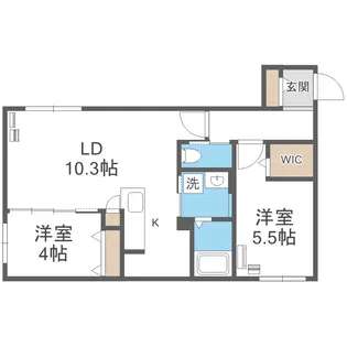 Nuvola麻生【1階】の間取り