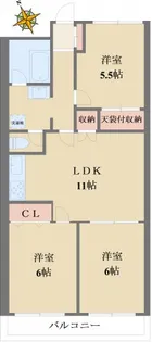 秀和春日レジデンス【5階】の間取り