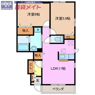 フォレスタ ロヴィーネ 3【1階】の間取り