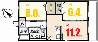 リバーパークせせらぎ A棟【2階】の間取り
