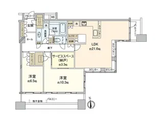 ザ・なんばタワー【37階】の間取り