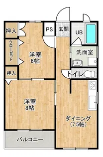 サン・フォーレ富士【1階】の間取り