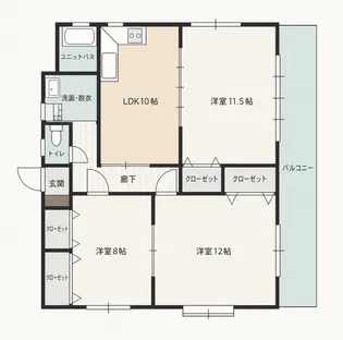 BAUHAUS千田町III【4階】の間取り