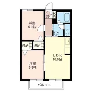 メゾン・ボヌール【1階】の間取り