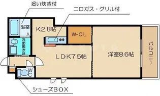 Sociable 新森【3階】の間取り