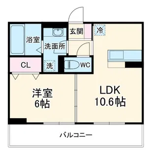 サンプラウド藤【3階】の間取り