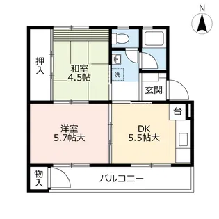 UR徳力【5階】の間取り