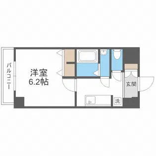 グランデュール鶴橋【2階】の間取り