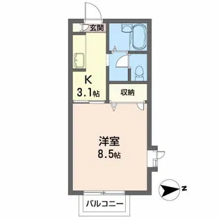 プラムウインズ316【2階】の間取り