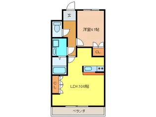 IMハイツII【1階】の間取り