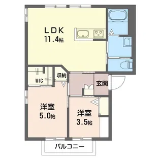 メゾン長島E【1階】の間取り