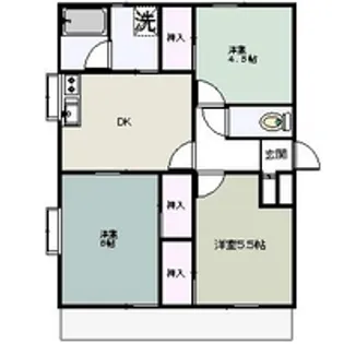ローレルハイツ原口【1階】の間取り