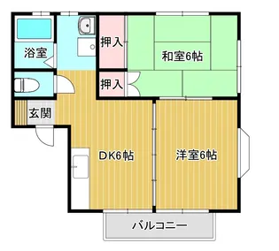 アーバンハイツ森脇【2階】の間取り
