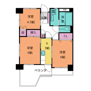 長町南424ビル【2階】の間取り