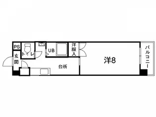 トレンディ山越【3階】の間取り