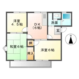 フレグランスラフォーレ【1階】の間取り