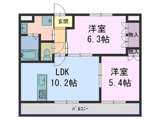 サンガーデンII【2階】の間取り