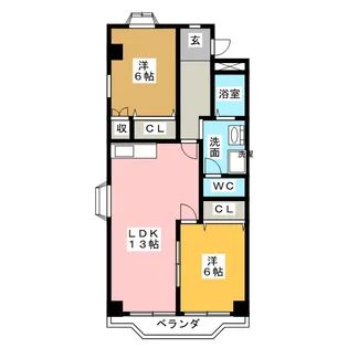コンフォート森山【1階】の間取り