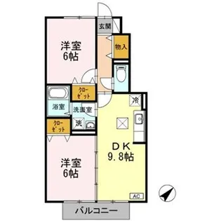 グリーンコート【1階】の間取り